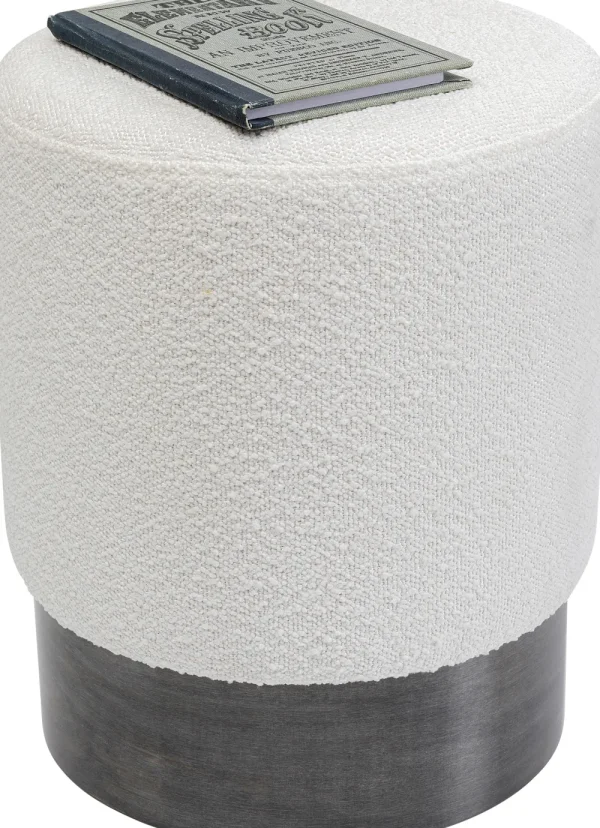 KARE Design Kruk Cherry Boucle Cream Smoke Ø35cm