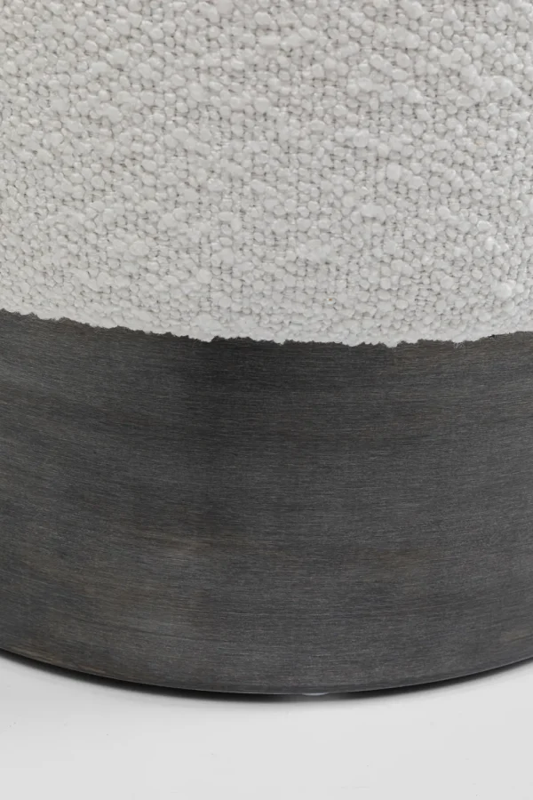 KARE Design Kruk Cherry Boucle Cream Smoke Ø35cm