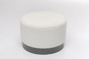 KARE Design Kruk Cherry Boucle Creme Smoke Ø55cm