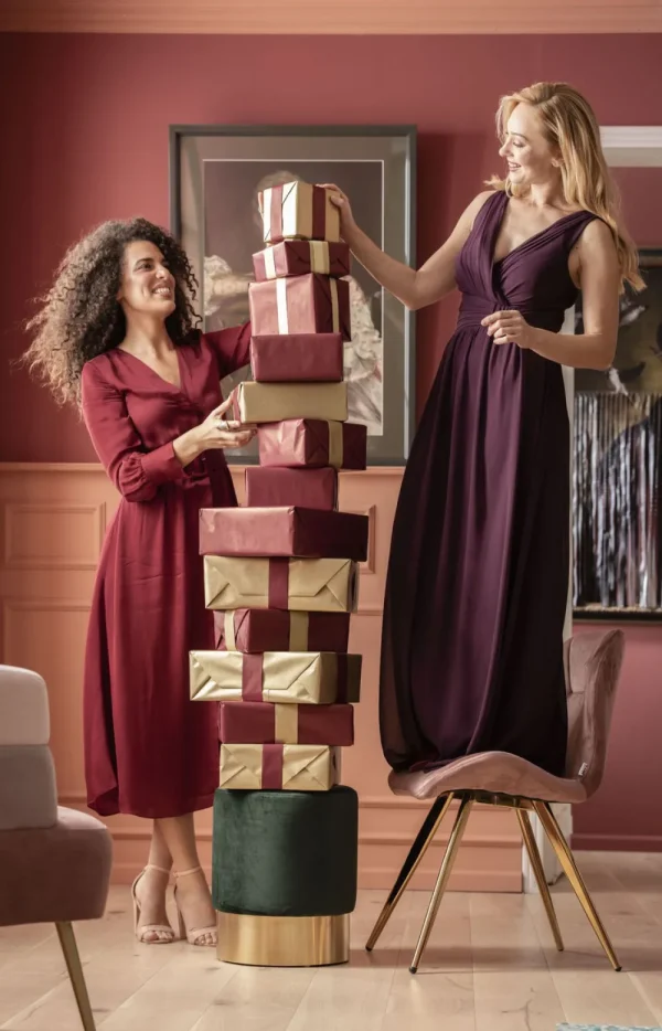 KARE Design Kruk Cherry Donkergroen Messing Ø35cm