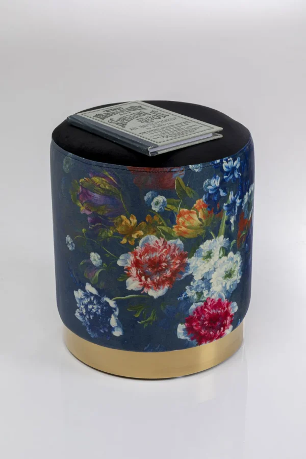 KARE Design Kruk Cherry Flower Black Brass Ø32cm