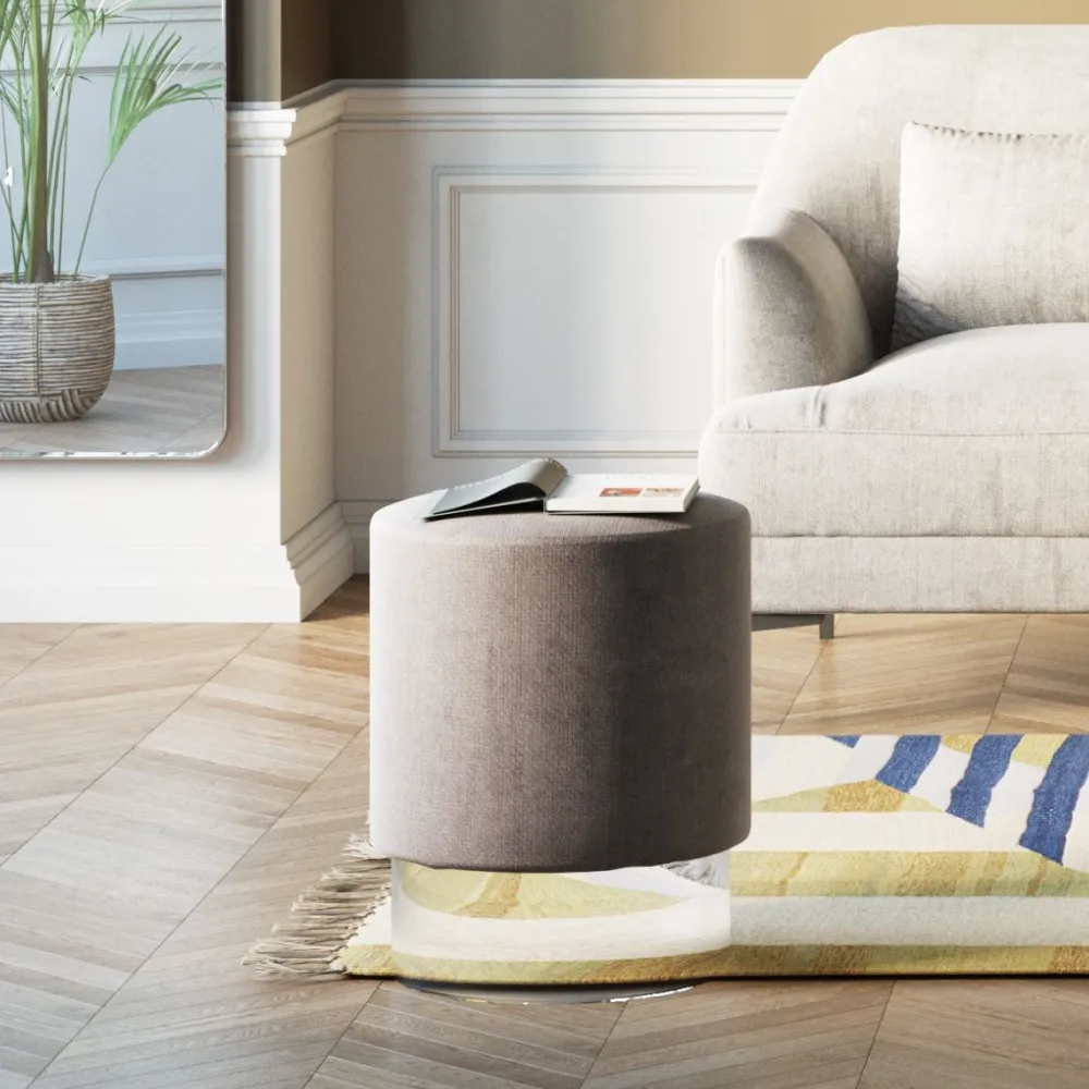 kruk_cherry_lichtgrijs_zilver_cm_0.webp KARE Design Kruk Cherry Lichtgrijs Zilver Ø35cm