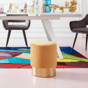 KARE Design Kruk Cherry Oranje Messing Ø35cm