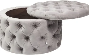 KARE Design Kruk Desire Rond Zilvergrijs