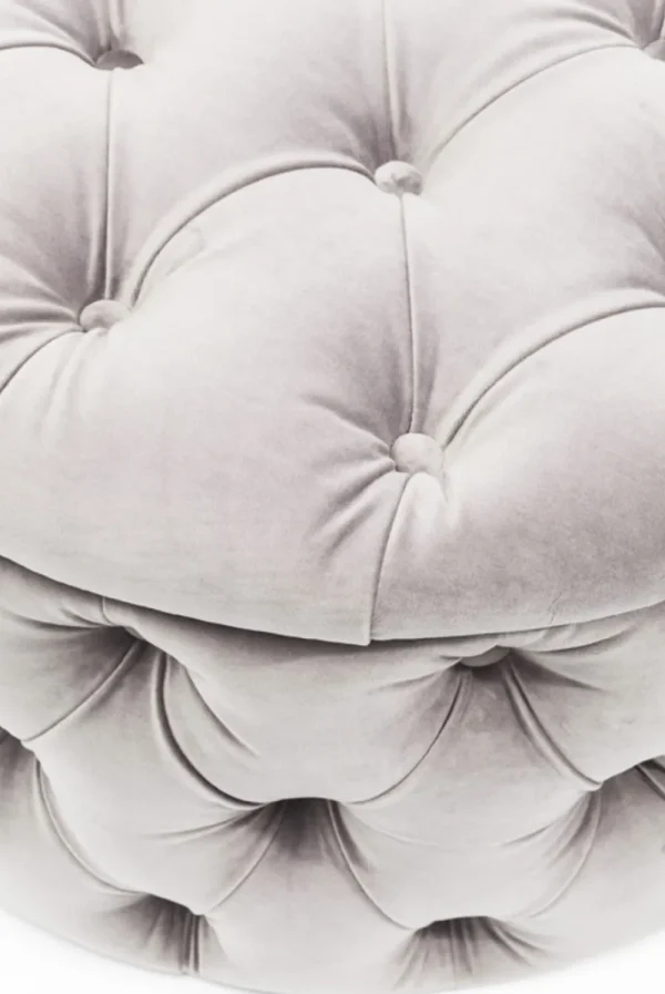 KARE Design Kruk Desire Rond Zilvergrijs