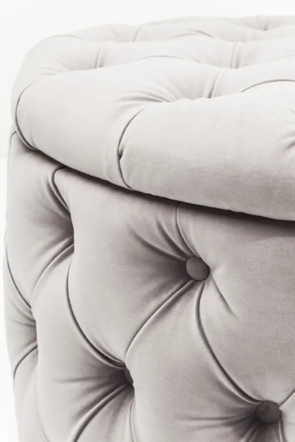 KARE Design Kruk Desire Rond Zilvergrijs