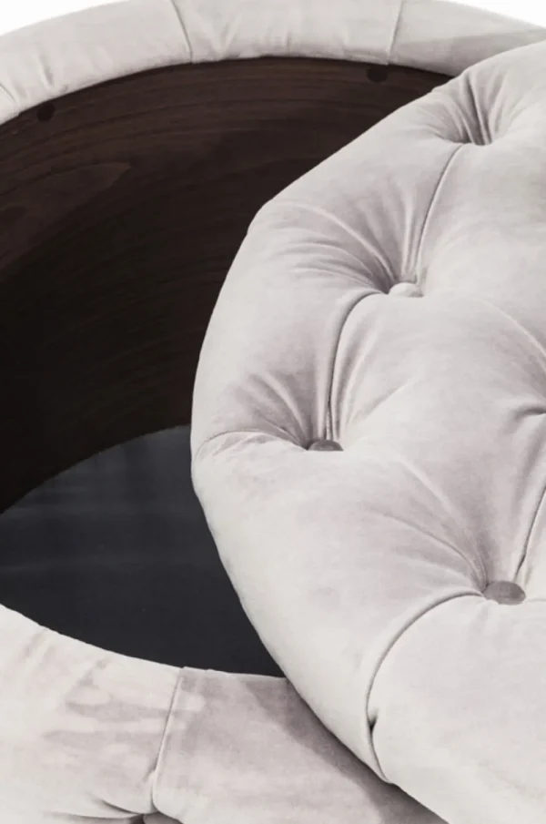 KARE Design Kruk Desire Rond Zilvergrijs