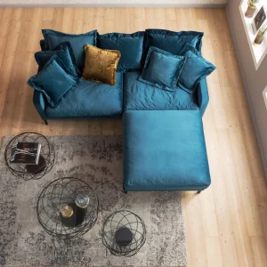 KARE Design Kruk Lullaby Petrol-Blauw