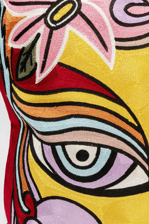 KARE Design Kussen Art Line Face 50x50cm