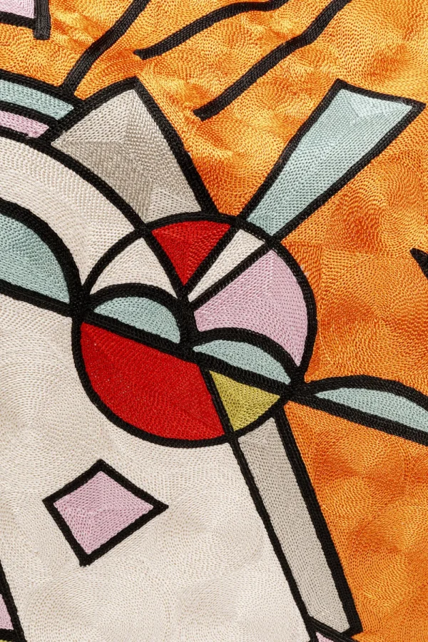 KARE Design Kussen Art Line Oranje 50x50cm