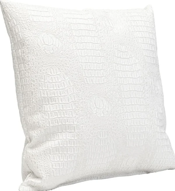 KARE Design Kussen Croco Wit 40x40cm