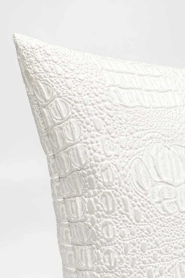 KARE Design Kussen Croco Wit 40x40cm