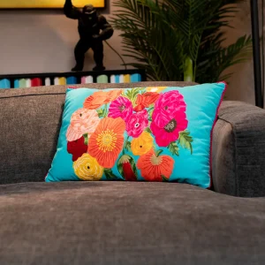 KARE Design Kussen Fiorista Blue 60x40cm