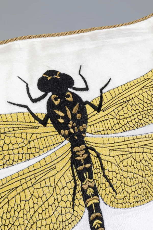 KARE Design Kussen Glitter Dragonfly White 40x40cm