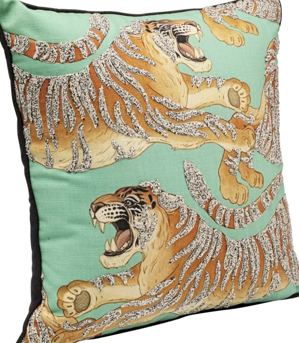 KARE Design Kussen Tiger Love Mint 45x45cm