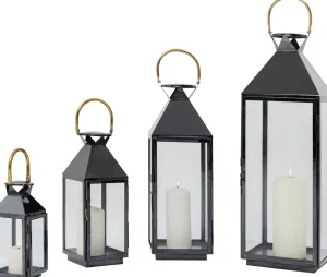 KARE Design Lantaarn Giardinio Zwart Goud (4-delig)