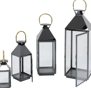 KARE Design Lantaarn Giardinio Zwart Goud (4-delig)