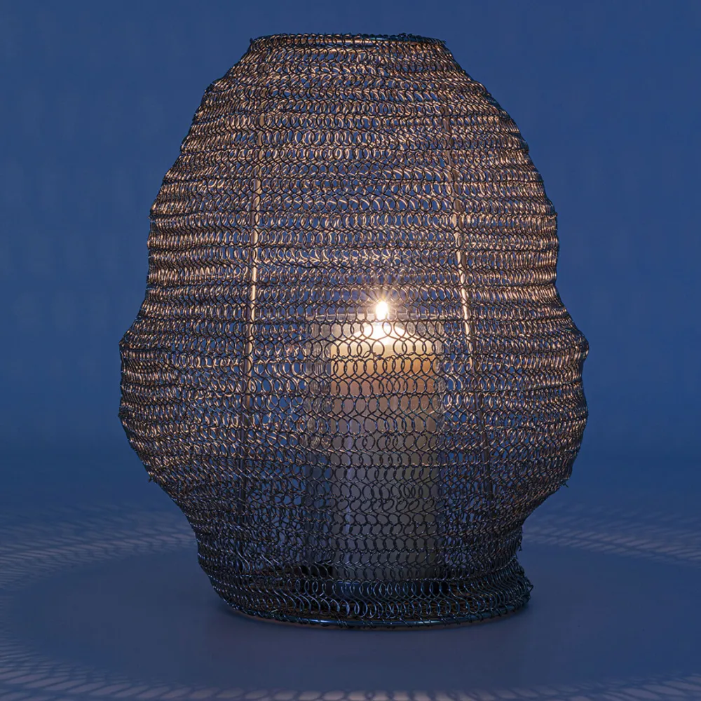 lantaarn_mesh_silver_cm_0.webp KARE Design Lantaarn Mesh Silver Ø30cm