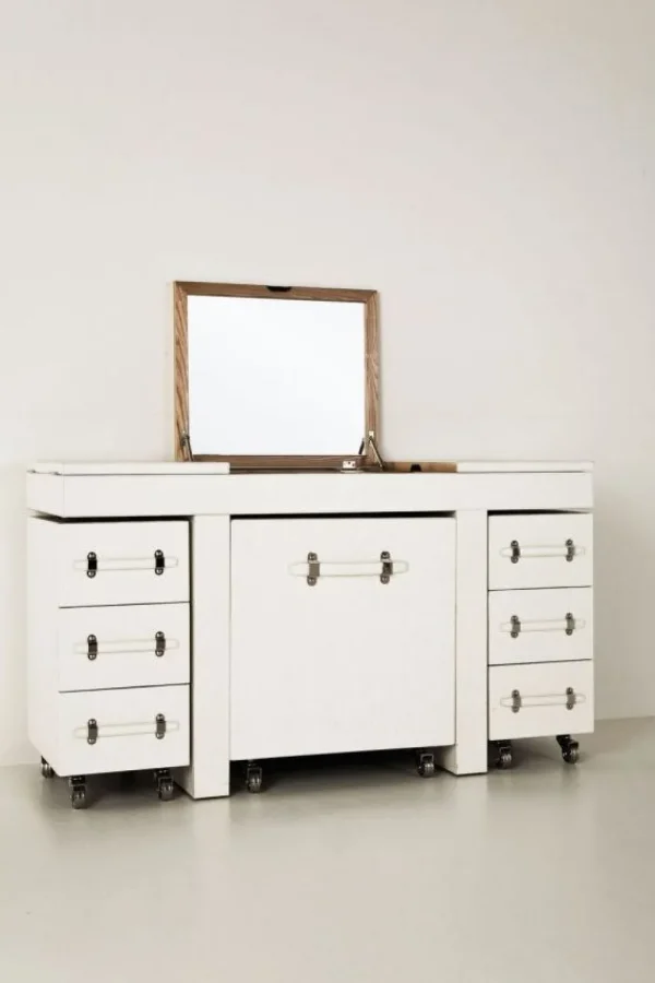 KARE Design Make-up Tafel Diva Croco Wit