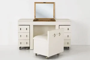 KARE Design Make-up Tafel Diva Croco Wit