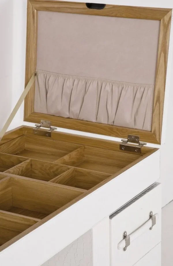 KARE Design Make-up Tafel Diva Croco Wit