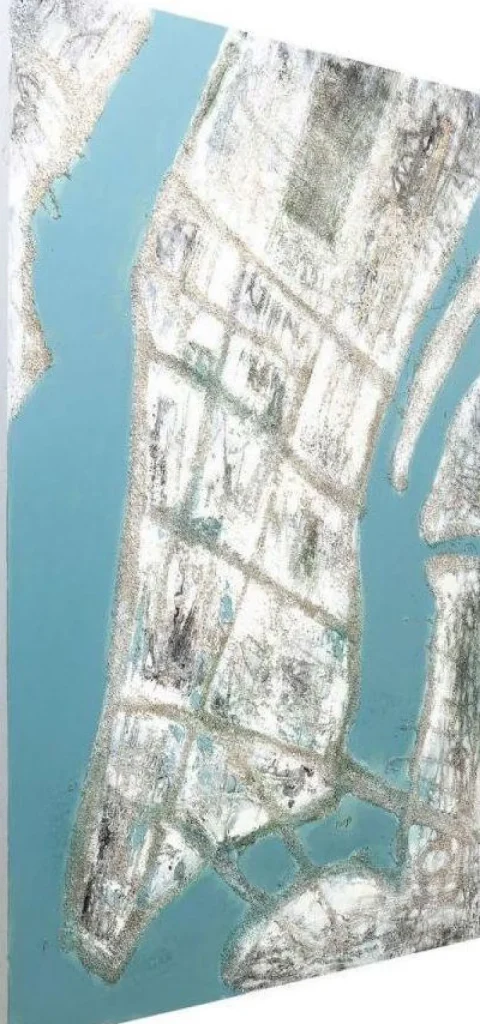 KARE Design Olieverf Schilderij Abstract Blue Two