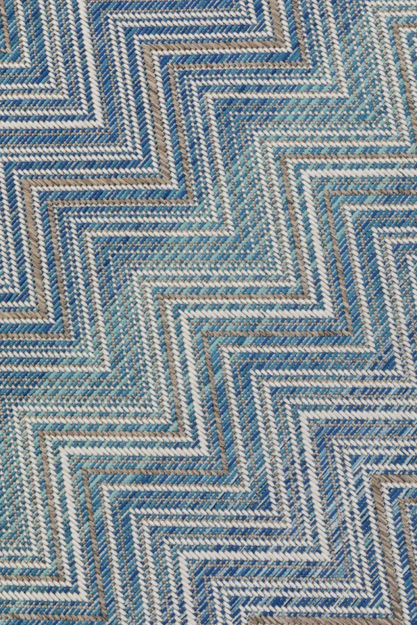 KARE Design Outdoor Vloerkleed Zigzag Blue 160x230cm