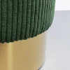 KARE Design Poef Cherry Dark Green Cord Brass Ø35cm
