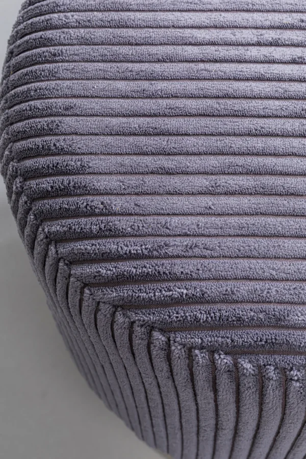 KARE Design Poef Cherry Grey Cord Brass 35cm