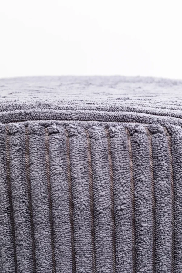 KARE Design Poef Cherry Grey Cord Brass 35cm