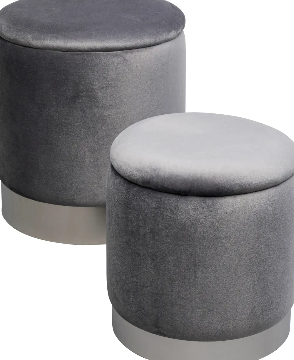 poef_cherry_storage_grey_silver_set_0.webp KARE Design Poef Cherry Storage Grey Silver (2/set)