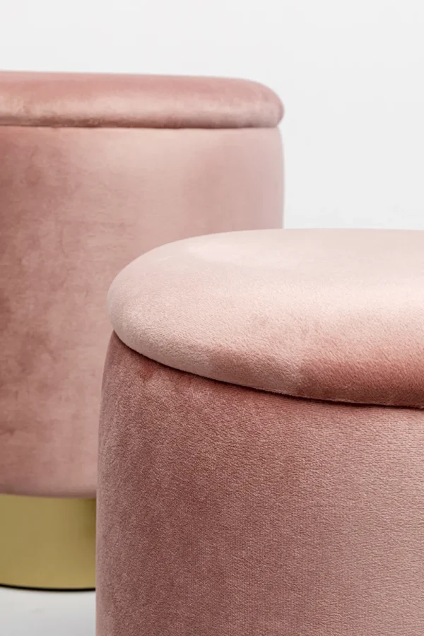 KARE Design Poef Cherry Storage Mauve Brass (2/set)