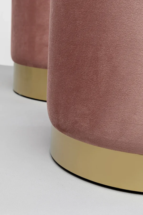 KARE Design Poef Cherry Storage Mauve Brass (2/set)