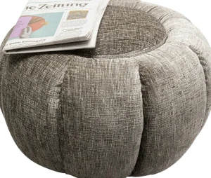 KARE Design Poef Fiori Grijs Ø52cm