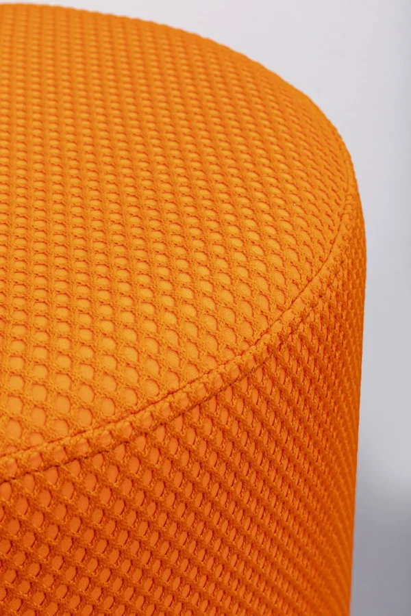 KARE Design Poef Jody Orange Mesh Black 35cm
