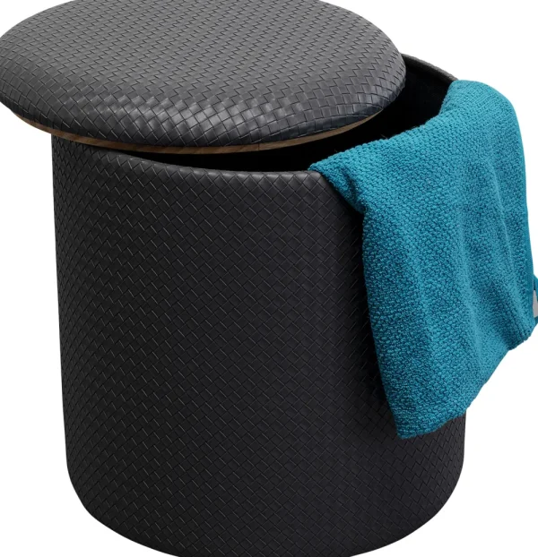 KARE Design Poef Venezia Storage Black 40cm