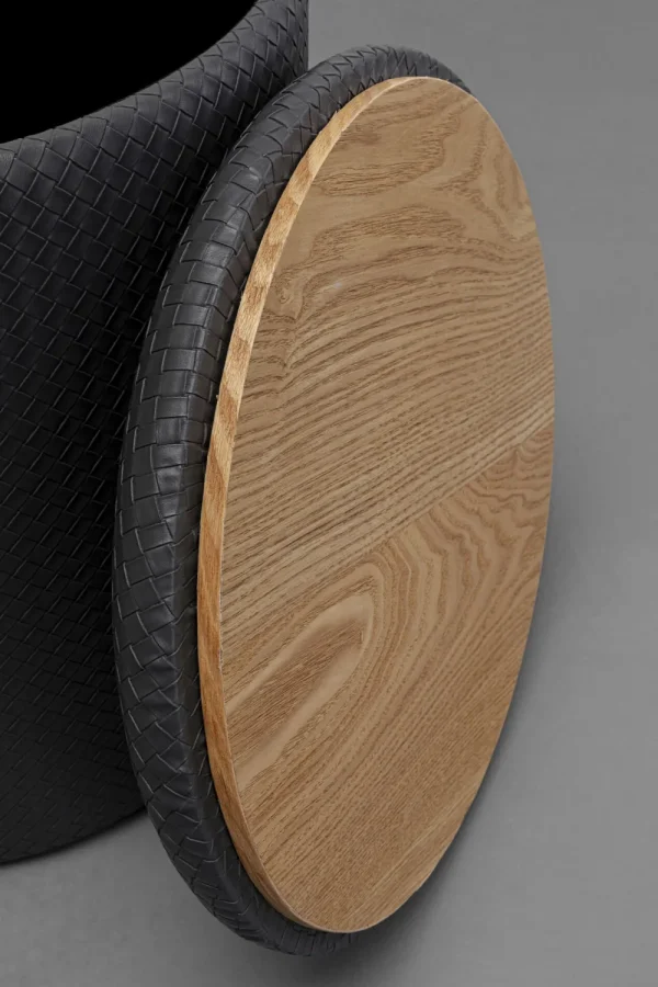 KARE Design Poef Venezia Storage Black 40cm