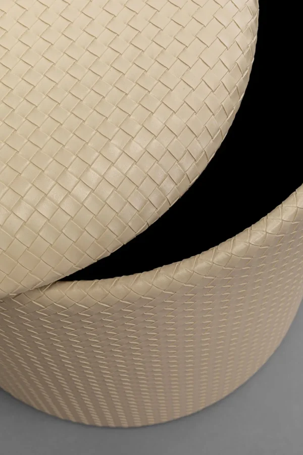 KARE Design Poef Venezia Storage Cream 40cm