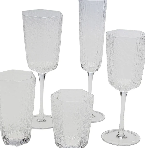 KARE Design Rode Wijnglas Cascata Clear