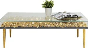 KARE Design Salontafel Gold Flowers 120x60cm