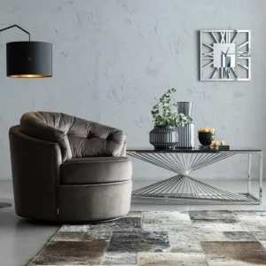 KARE Design Salontafel Laser Zilver Helder Glas 120x60cm