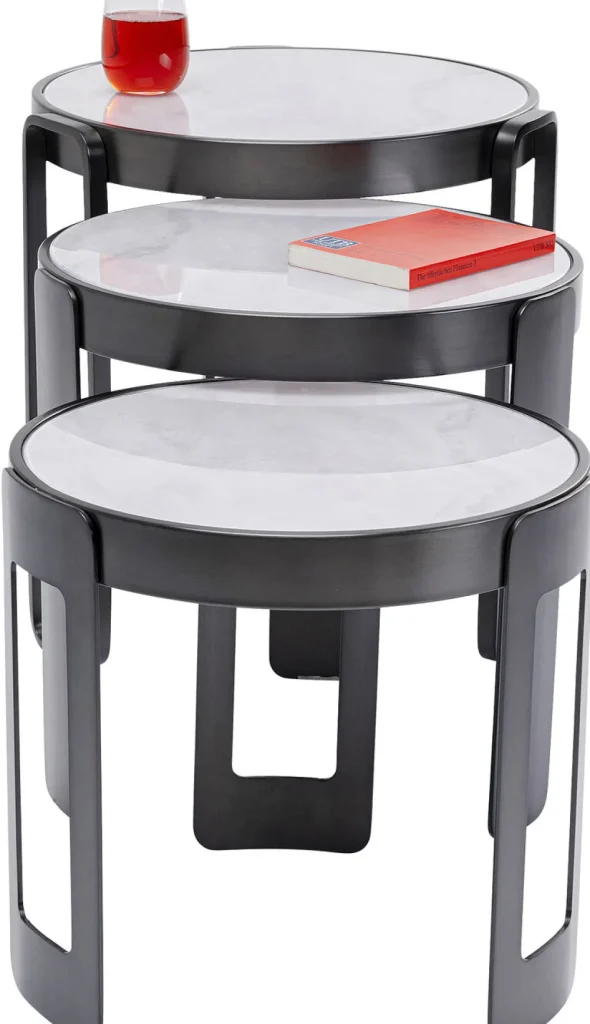 KARE Design Salontafel Perelli Black (Set Van 3)
