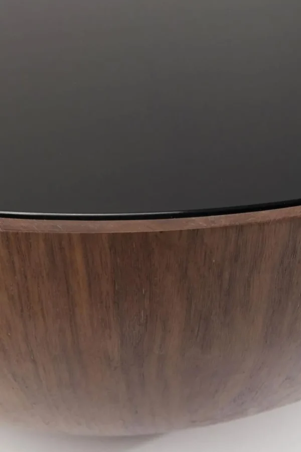 KARE Design Salontafel Tear Drups Walnoot Ø80cm