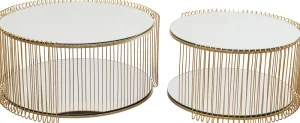 KARE Design Salontafel Wire Double Brass (2/set)