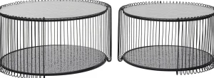 KARE Design Salontafel Wire Double Bubble Black (2/set)