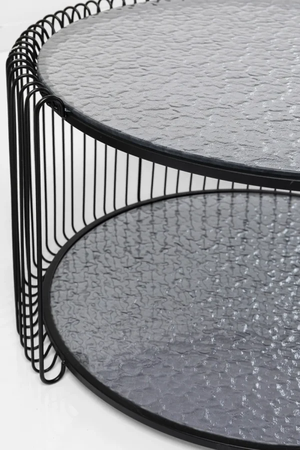 KARE Design Salontafel Wire Double Bubble Black (2/set)