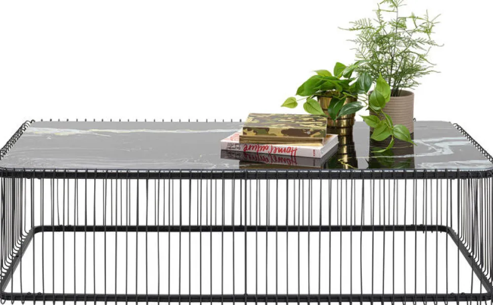 salontafel_wire_glass_marble_black_xcm_1.webp KARE Design Salontafel Wire Glass Marble Black 145x70cm