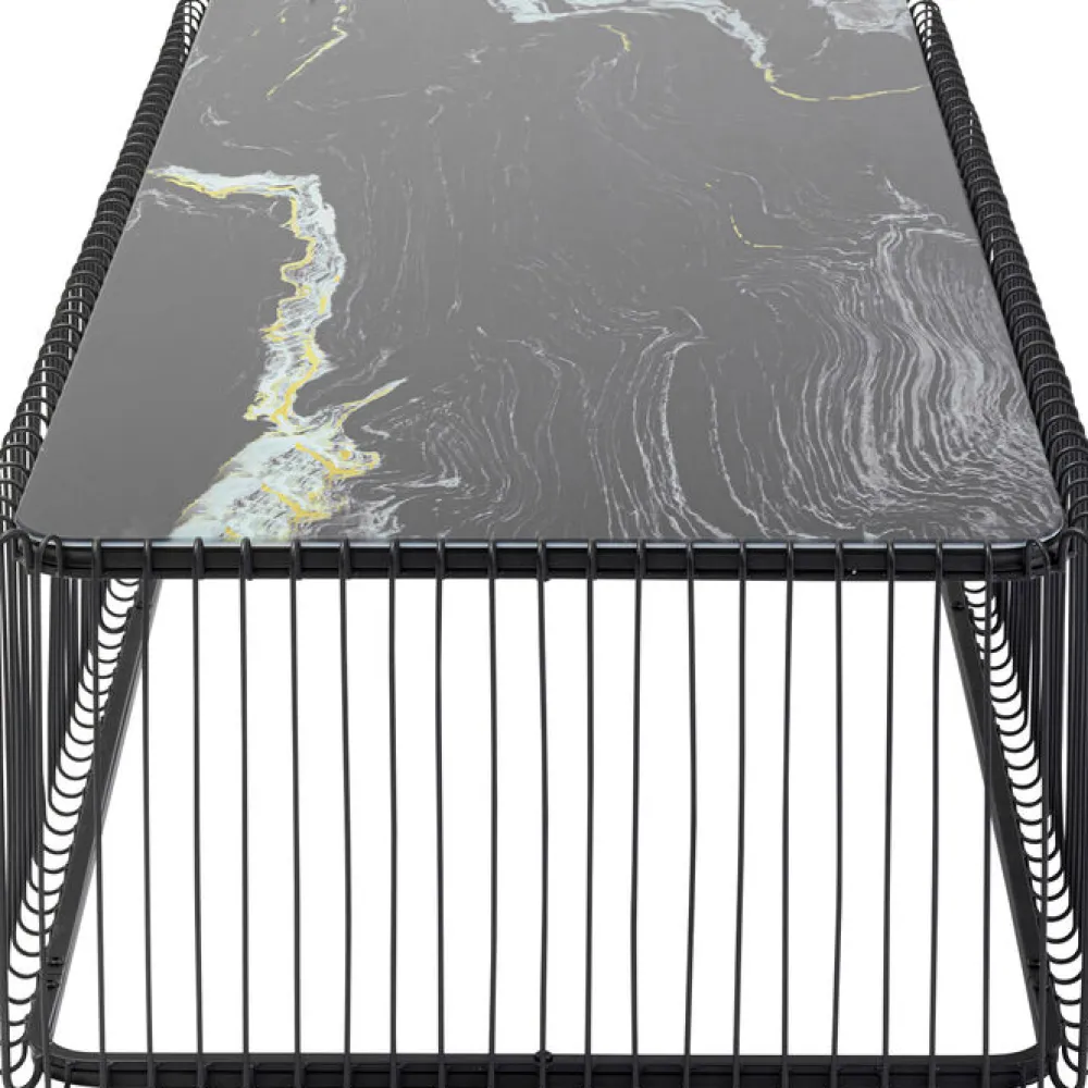 salontafel_wire_glass_marble_black_xcm_2.webp KARE Design Salontafel Wire Glass Marble Black 145x70cm