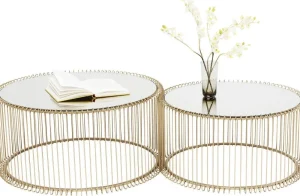 KARE Design Salontafel Wire Messing (2-delig)