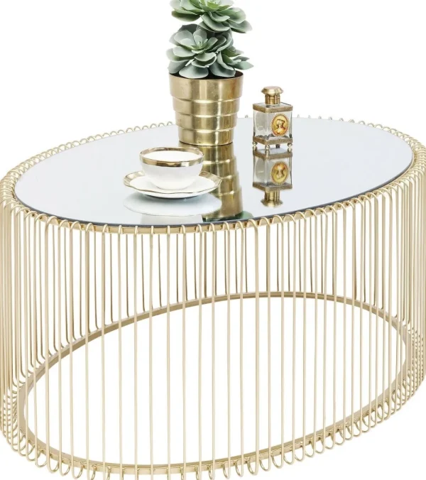 KARE Design Salontafel Wire Uno Messing 60x90cm